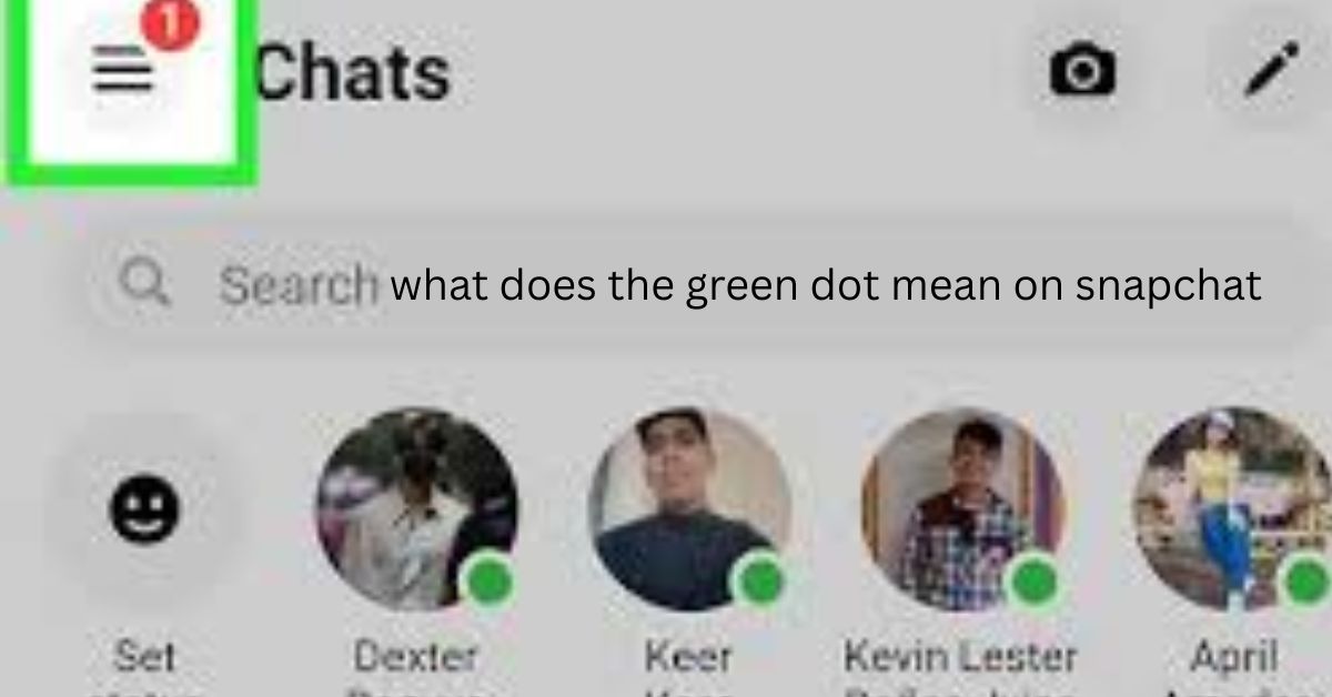 what does the green dot mean on snapchat