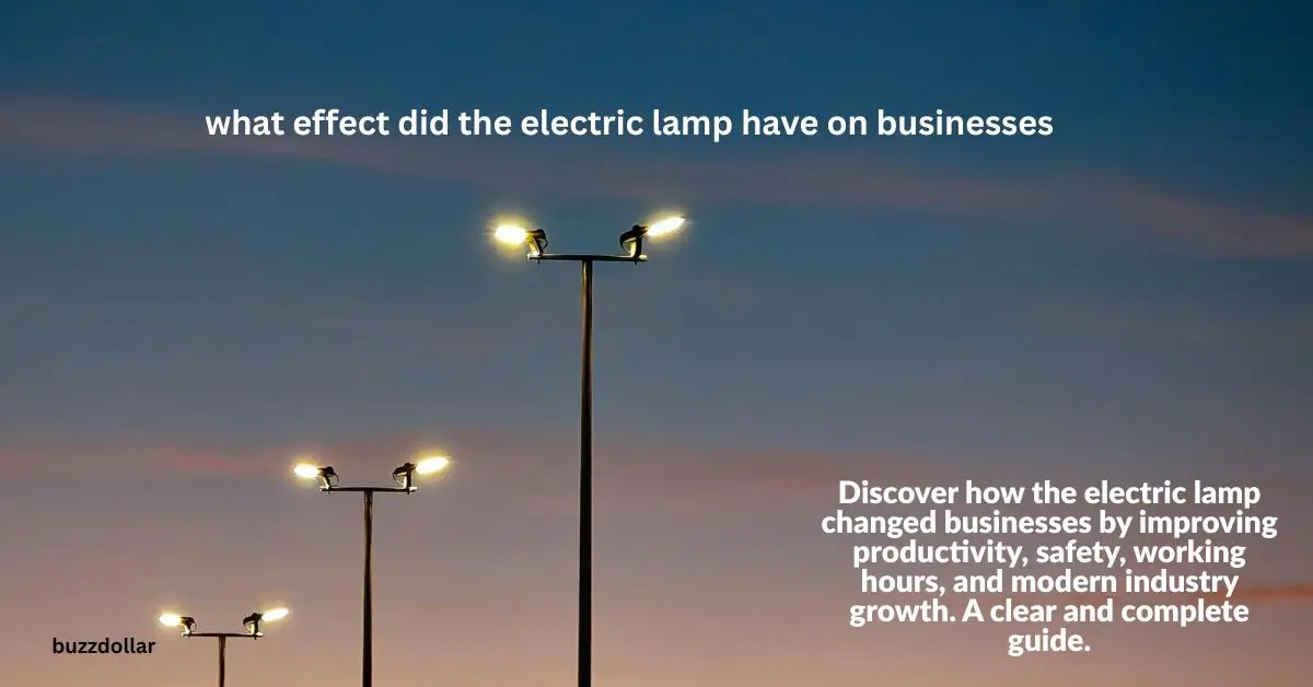 what effect did the electric lamp have on businesses